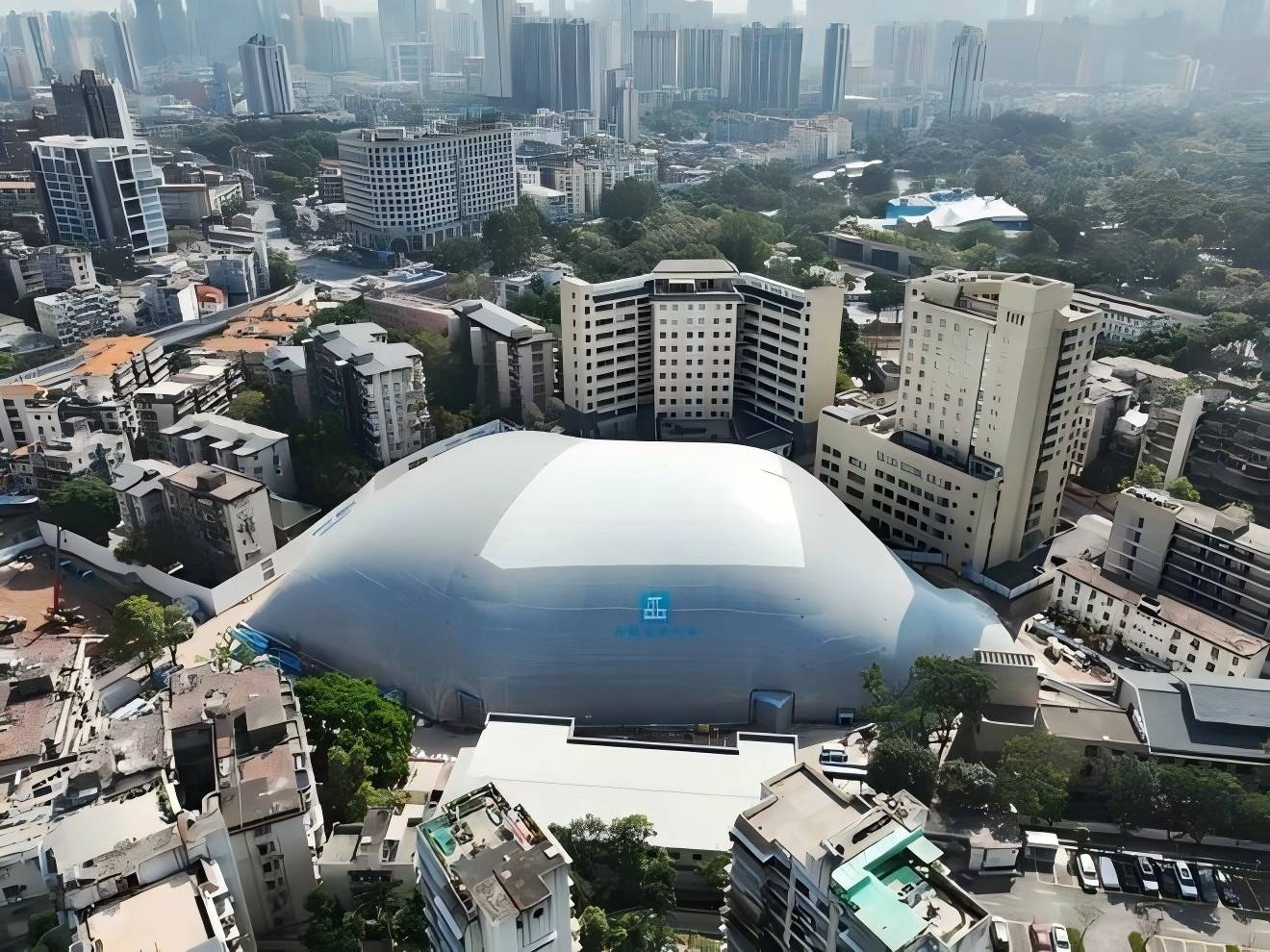 工地里吹起“大气球”！广州首个基坑气膜应用项目长这样→
